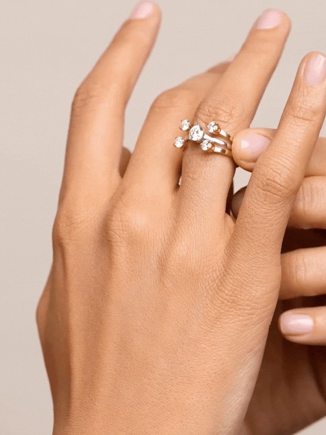 Dots ring duo set